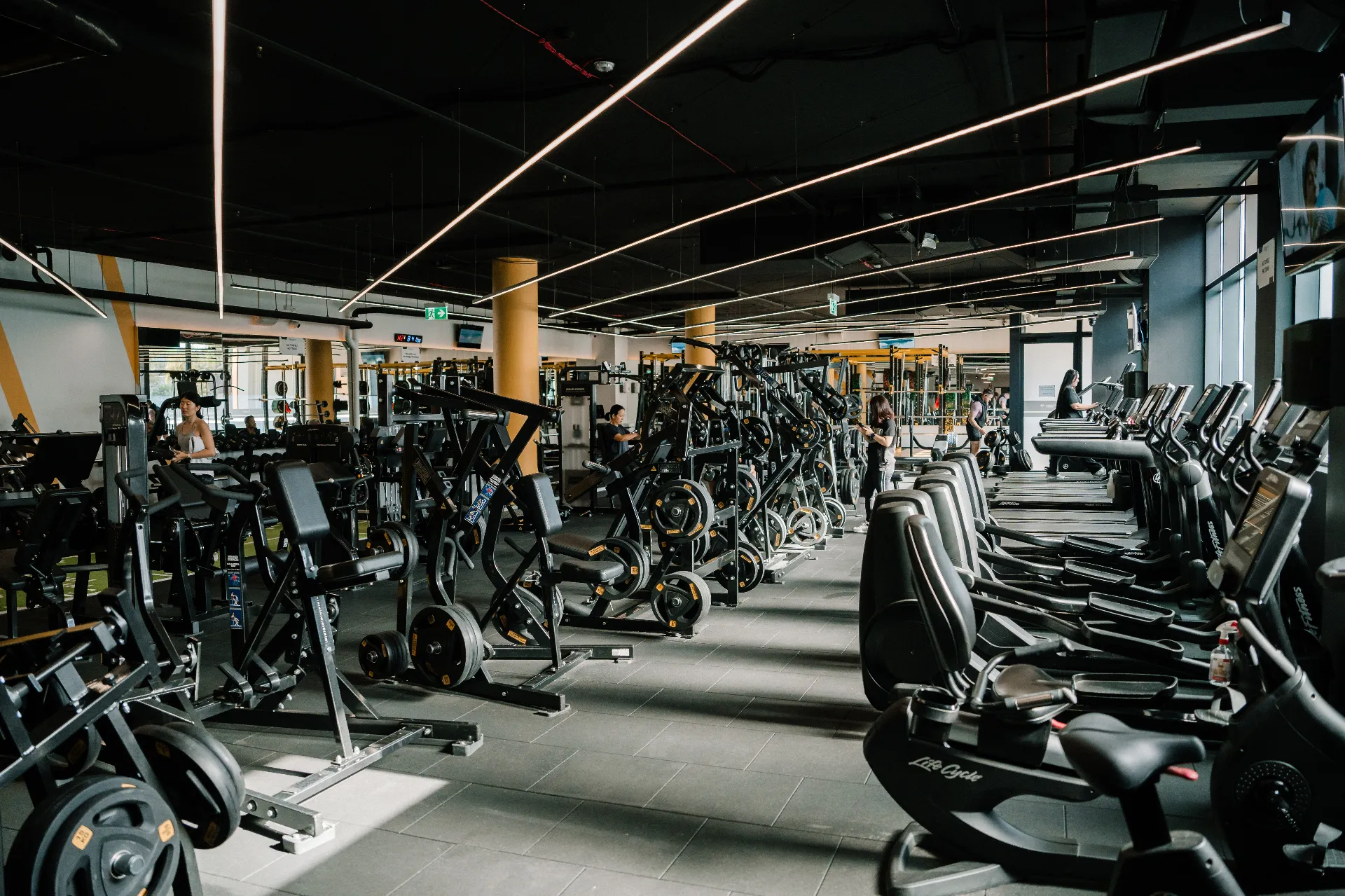 Open gym floor and equipment