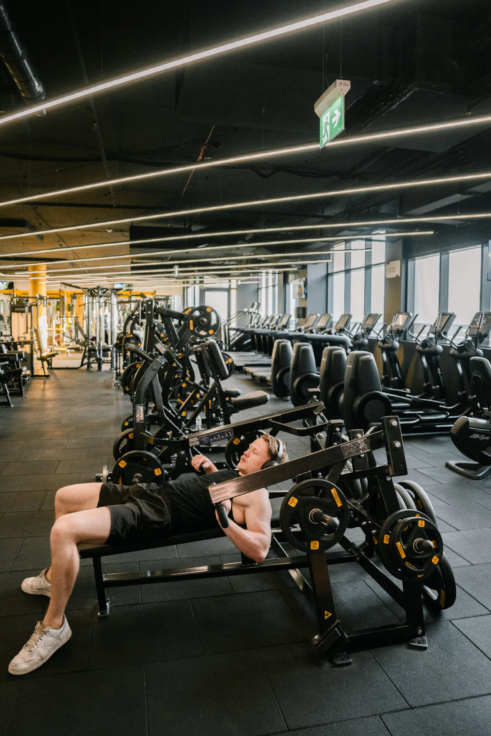 Plate-loaded machines and cardio row