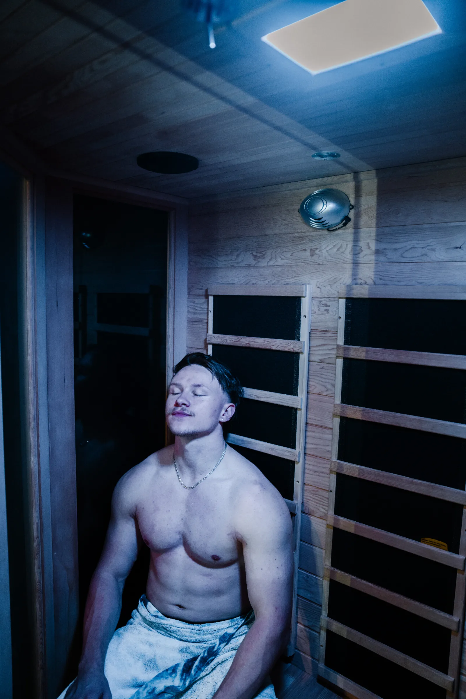 Infrared sauna recovery room